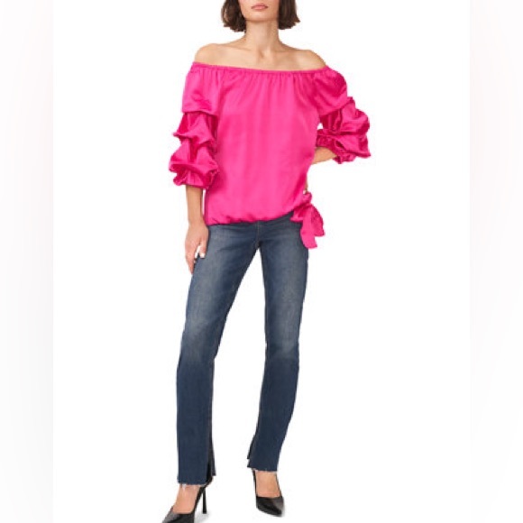 Vince Camuto Tops - Vince Camuto Women's Off The Shoulder Sleeve Blouse Yellow Size Large